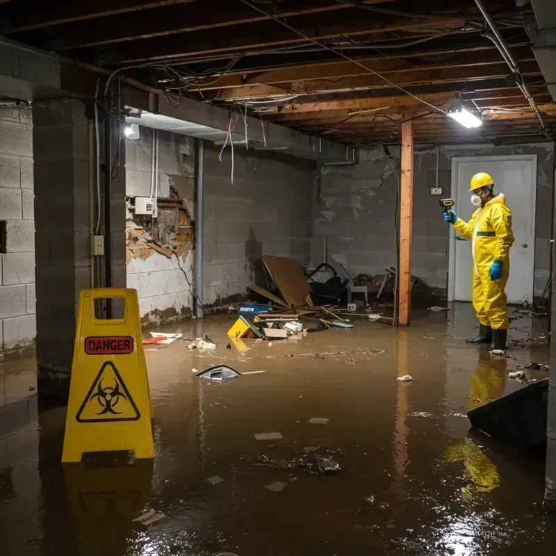 Flooded Basement Electrical Hazard in Washington County, NE Property